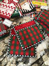 840115601453 Retired Merry Christmas Red Green Tartan Plaid Pot
