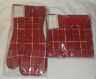 846823075074 Mackenzie Childs Red Marylebone Plaid Oven Mitts Pot