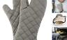 8541943580 Oven Mitts Pair Of Quilted Cotton Lining Heat Resistant Kitchen
