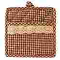 85780 Burgundy Granny Check The Country House Collection Primitive Tan Grannys Pot Mitt