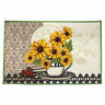 877526 Popular Bath Kitchen Collection Daisy Bouquet Rug Yellow 738980877526