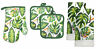 877694 Popular Bath Kitchen Collection Green Leaves Linen Set 738980877694