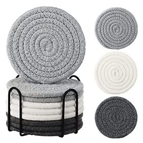 9 Pcs Coaster For Wooden Table 4.5inch Coasters Drinkers Absorbent