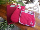 9075 9082 Pineapple Tommy Bahama Set Of 3 Kitchen Towel Oven Mitt Pot Red New 047596288658
