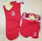 9082 Pineapple Tommy Bahama Nwt Home Red Oven Mitt And Pot 047596288849