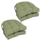916x16us-t-4ch-tw-sg Blazing Needles Solid Twill Tufted Chair Cushions Set 749645631551