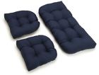 93180-tw-nv Blazing Needles Twill By Throw Pillow Navy Blue 749645103942