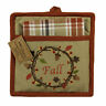 9596152 Tabletop Autumn Wreath Potholder Fabric Fall Kitchen Towel