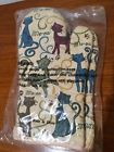 98877 Ars One Pair Festival Of Cats Oven Mitts Cotton Machine