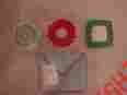 997-22 Moda Home Sliced Bread Crochet A Merry Christmas Pot Holders Set Of 3