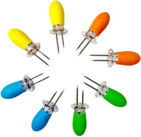 M-009 A-goldnest 8 Pcs/4pairs Corn Holders Stainless Steel Cob Multicolor