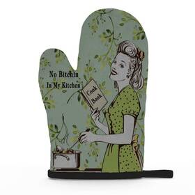 Aaroenlys 722055497894 Oven Mitt Funny No Bitchin In My Kitchen 100 Cotton Glove Heat Resi