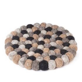 28-nepal-01-taupe Abbott Collection 063713367440 Felt Ball Trivet Taupe