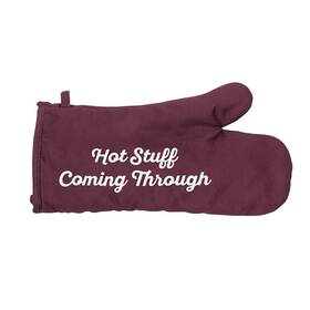 115310 About Face Designs Hilarious Say What Collection Cotton Oven/grill Mitt One Size Hot Stuff Maroon
