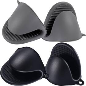 Acronde 445051712701 2 Pairs Mini Oven Gloves Silicone Heat Resistant Cooking Pinch Mitts Potholder F
