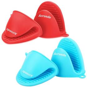 Acronde 721821483666 2 Pairs Mini Oven Gloves Silicone Cooking Pinch Mitts Potholder For Kitchen C
