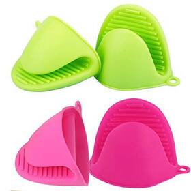 Acronde 721821483895 2 Pairs Mini Oven Gloves Silicone Heat Resistant Cooking Pinch Mitts Potholde