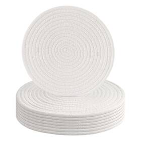 Aertiavty 717022800395 10 Inch Cotton Rope Trivets For Hot Dishes Set Of 8 Heat Resistant Mats C