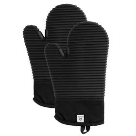 Ah Artisan Home 060776160235 Extra Long Silicone Oven Mitts Heat Resistant 500 F Bpafree Food Grade Sili