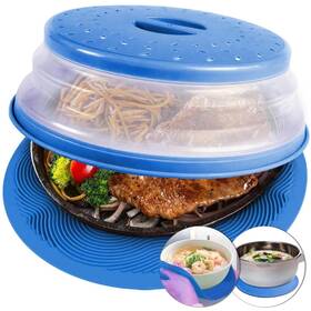 Lynn-tm-2450 Aidacom 2 In 1 Microwave Mat And Food Cover- As Bowl Holder Cover For Splatter Gu