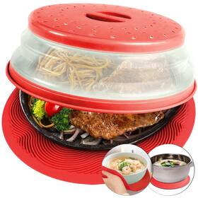 Lynn-tm-2913 Aidacom 2 In 1 Microwave Mat And Food Cover- As Bowl Holder Cover For Splatter Gu