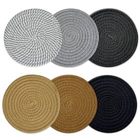 Akuyo 717024828847 6 Heat-resistant Kitchen Trivets - Durable Hot Pads For Countertops Tables