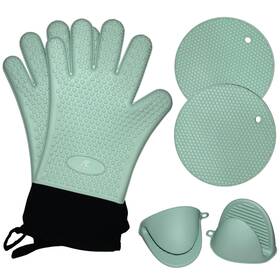 Alizence 198715576573 Silicone Smoker Oven Gloves And Bbq Set Extreme Heat Resistant Waterproof Ov