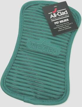 All-clad 072894392035 Sea Glass Teal Green Easy Grip Silicone Pot Holder New Last One