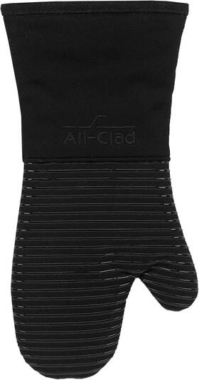 59214a All-clad Silicone Oven Mitt Heat Resistant Up To 500 Degrees - 1 Pack Black