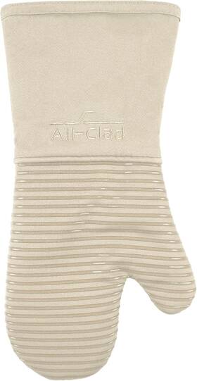 59242a All-clad Premium Silicone Oven Mitt Heat Resistant To 500 1 Pack Almond
