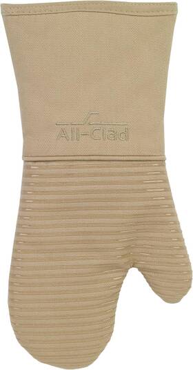 59278a All-clad Premium Silicone Oven Mitt Heat Resistant To 500 1 Pack Cappuccino