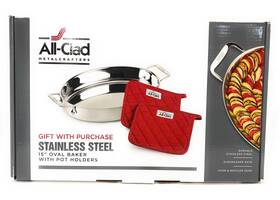 B07795xxb6 All-clad Stainless Steel 15 Inch Oval Baker Roaster Pan With Pot Holders
