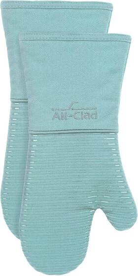 Pac2som38 All-clad Silicone Oven Mitts Heat Resistant Up To 500 2 Pack Rainfall