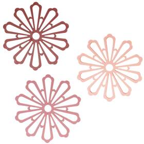 A72074c Allydrew Nonslip Insulated Silicone Carved Trivets Flexible And Durable Floral Coasters M