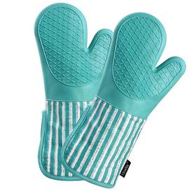Alselo 744591626194 Silicone Oven Mitts 932 With Waterproof And Non-slip Kitchen Mittens Set Of 2