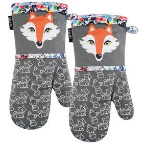 Hu-xi-50 Alselo Oven Mitts Heat Resistant Kitchen Mittens With Soft Quilted Cotton Lining Set Of