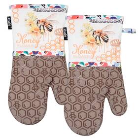 U011-l04-khaki Alselo Oven Mitts Heat Resistant With Soft Quilted Long Khaki