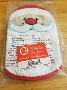 B74038 American Greetings Cookies For Santa Pot Holder Oven Mitt - Christmas Sealed
