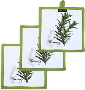 Cd30025 Amour Infini Pot Holders Heat Resistant Cotton Set Herb Garden