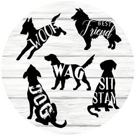 Andr As 810682034688 Andreas Silicone Good Dogs 8 Inch Non-slip Trivet/pot Holder/hot Pad 100% Cotto
