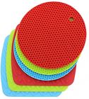 Anfimu 6 Pack 2 Kinds Hot Multi Color Silicone Pad Holder Trivet Mat 719279503692