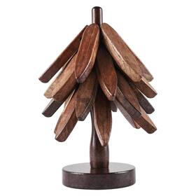Wtta001 Anfrere Wooden Trivets For Hot Dishes Tree-shaped Trivet Set Includes 4 Triv