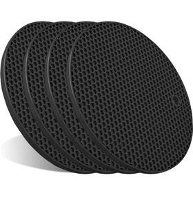 Annioca 917542522928 4 Pcs Trivets For Hot Dishes Kitchen Heat Resistant Silicone Trivet Extra T