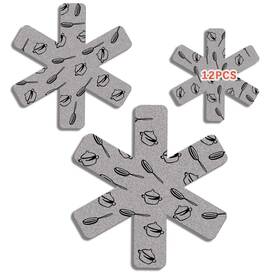 Anpuimult 760752958256 Pan Protectors For Stacking Set Of 12 And 3 Different Size Separators Pr