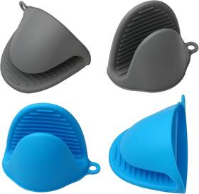 Aofuxti 705353136269 4pcs Silicone Oven Mitts - Cooking Pinch Grips Heat Resista