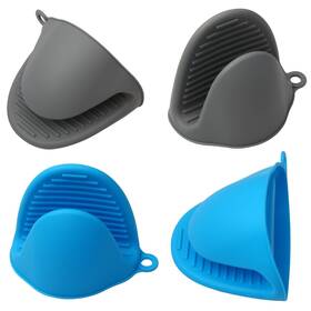 Aofuxti 797999200824 4pcs Silicone Oven Mitts - Cooking Pinch Grips Heat Resis
