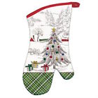 Aom310 Michel Design Works Cotton Kitchen Oven Mitt Christmas Seasons Greetings