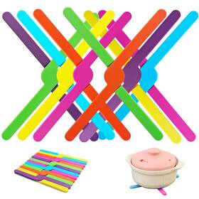 Aomurvexz 743267701296 Foldable Silicone Trivets For Hot Dishes Pots Pans X-shaped Heat Resistant