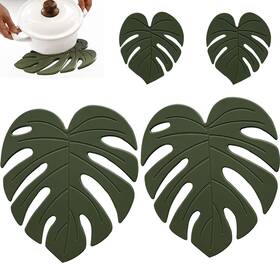 Aooikei 766381514757 4 Pack Silicone Trivet Mat Multi-purpose Kitchen Hot Pot Holders Heat Resis