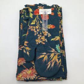 43243 April Cornell Tea Towels Pot Holder Oven Mitt 4 Wildflower Floral